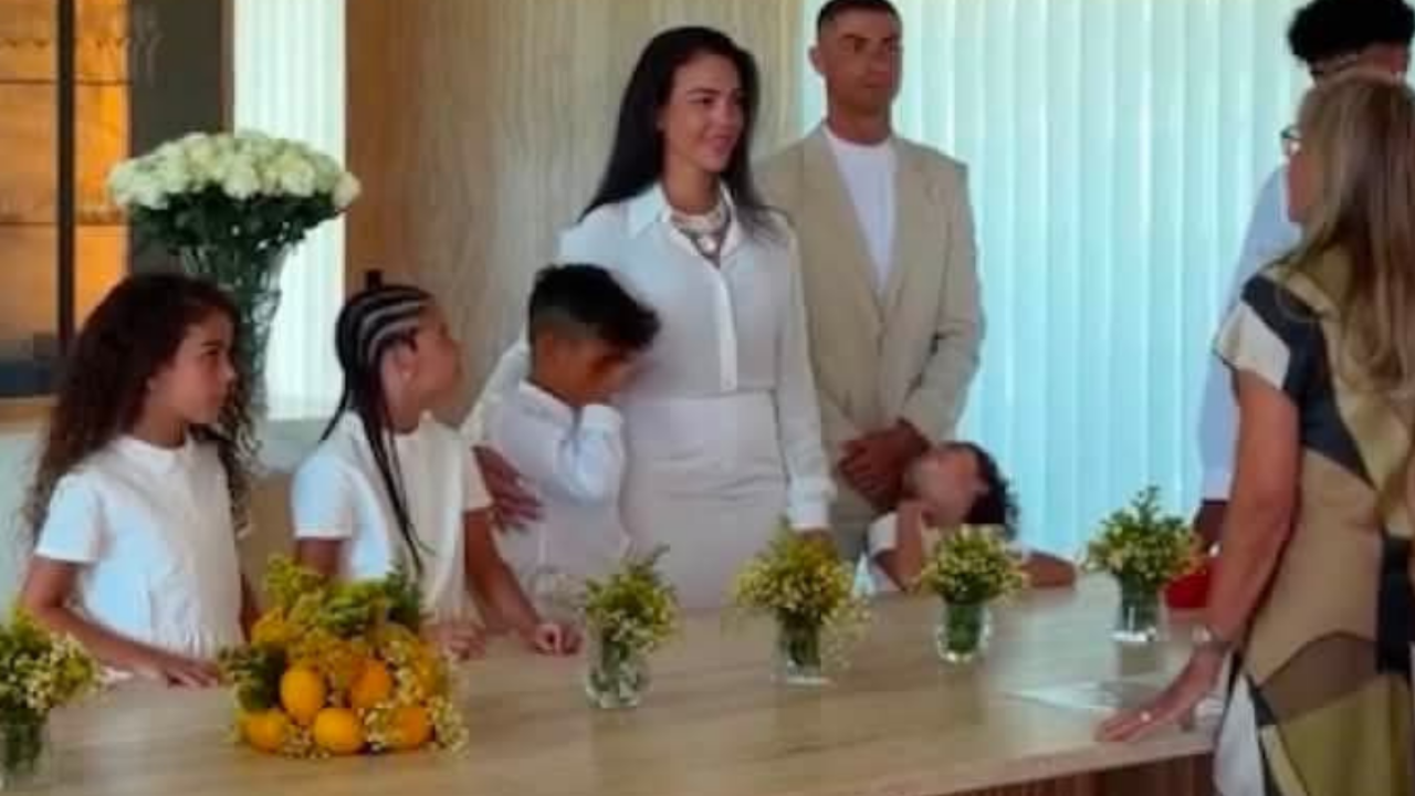 ¡Siiiuuu, acepto!: Cristiano Ronaldo y Georgina Rodríguez se casaron en una íntima ceremonia en su casa